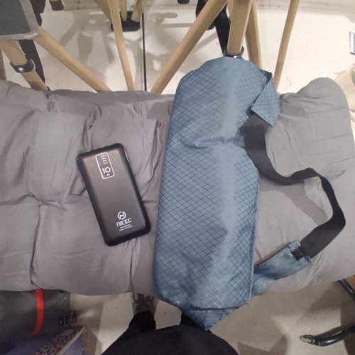 NICE C CAMPING COT WITH HEATED MATTRESS PAD - 73.5"LX26.5"WX14.6"H - GREY/TEAL (MODEL: H) image 5