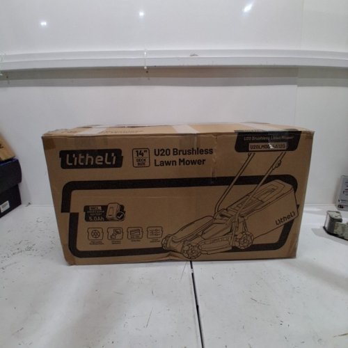 LITHELI 20V CORDLESS LAWN MOWER-14 INCH DECK-BRUSHLESS-LIGHTWEIGHT & COMPACT-GREY/BLACK (MODEL: U20LM00-4A120) image 8