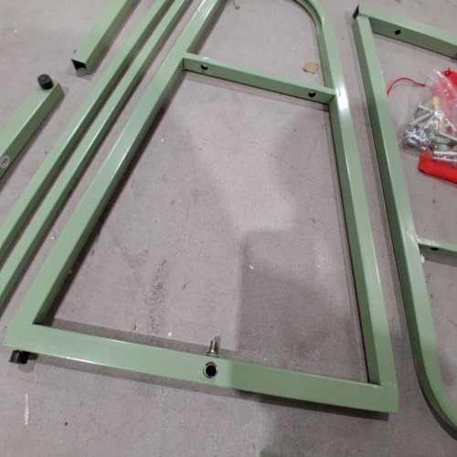 STEEL MESH OUTDOOR GARDEN BENCH WITH SWING OUT CUPHOLDERS -55" - GREEN image 5