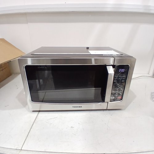 TOSHIBA COMPACT COUNTERTOP MICROWAVE OVEN - 1.2CU.FT - 1500W - STAINLESS STEEL (MODEL: ML-EM31P(SS)/CA) image 3