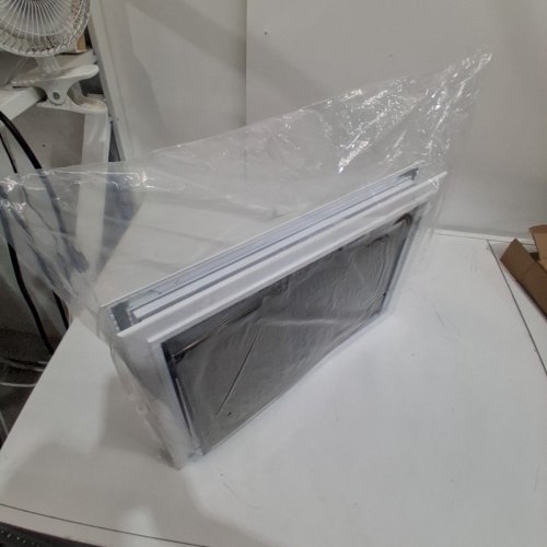 PETSAFE EXTREME WEATHER ENERGY EFFICIENT ALUMINUM PET DOOR –INSULATED FLAP SYSTEM - LARGE, WHITE (MODEL: ZPA19-16854) image 3