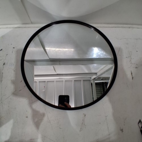 SONGMICS ROUND WALL MIRROR - 16" - BLACK (MODEL: LWM104BD03) image 2