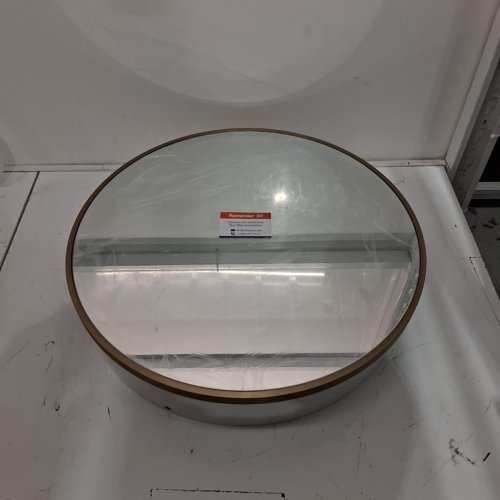 ROUND MEDICINE CABINET - 24" DIAMETER - WHITE AND GOLD (MODEL: MC 003) image 2