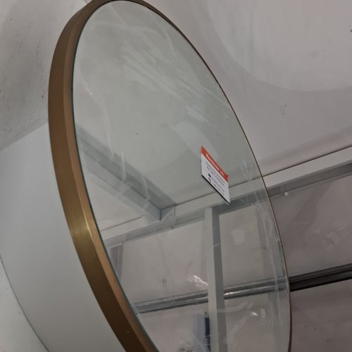 ROUND MEDICINE CABINET - 24" DIAMETER - WHITE AND GOLD (MODEL: MC 003) image 3