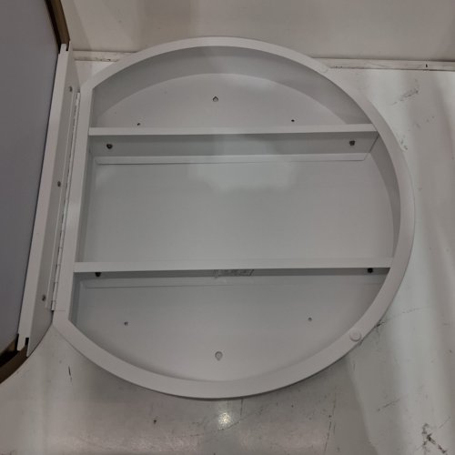 ROUND MEDICINE CABINET - 24" DIAMETER - WHITE AND GOLD (MODEL: MC 003) image 4