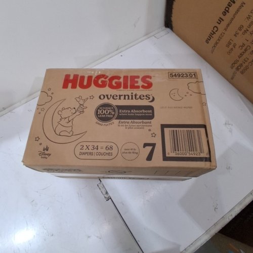 68PK HUGGIES DISNEY BABY OVERNITES DIAPERS - SIZE 7 - WINNIE THE POOH (MODEL: 54923) image 4