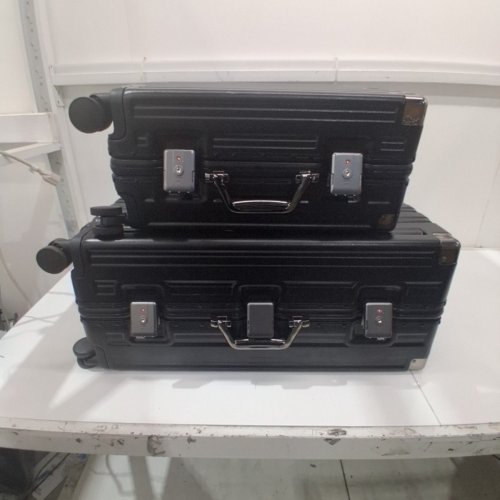 2pc KRUTE ZIPPERLESS CHECKED ALUMINUM FRAME PC HARDSHELL LUGGAGE SUITCASE SET WITH USB PORT & TSA LOCK - 20"/28" - GREY (MODEL:KT8888-U/KT8888-PC) image 2