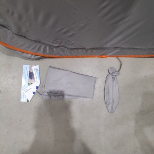 FRUITEAM POP UP PORTABLE PRIVACY CHANGING /SHOWER TENT - 47" X 47" X 76" - GREY/ORANGE image 4