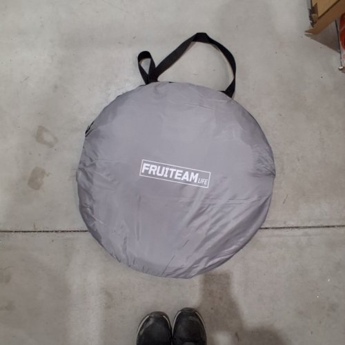 FRUITEAM POP UP PORTABLE PRIVACY CHANGING /SHOWER TENT - 47" X 47" X 76" - GREY/ORANGE image 5