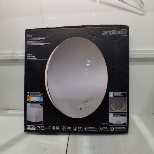 ARTIKA MILAN 3 COLOR PRESET EDGE LIT INTEGRATED DEFOGGER LED WALL MIRROR - 28" - 3000K - 5000K (MODEL: 1937960) image 2
