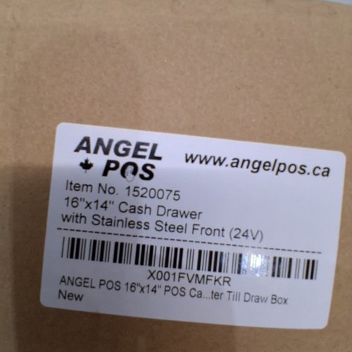 ANGEL POS STAINLESS STEEL FRONT CASH DRAWER - 16" X 14" - 24 V (ITEM: 1520075) image 3