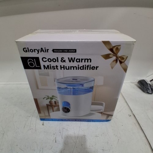 GLORYAIR QUIET TOP FILL COOL & WARM MIST HUMIDIFIER WITH SMART HUMIDITY CONTROL, REMOTE CONTROL, HUMIDISTAT AND OIL DIFFUSER - 6 LITRES - WHITE (MODEL: HQ-JS2521) image 6