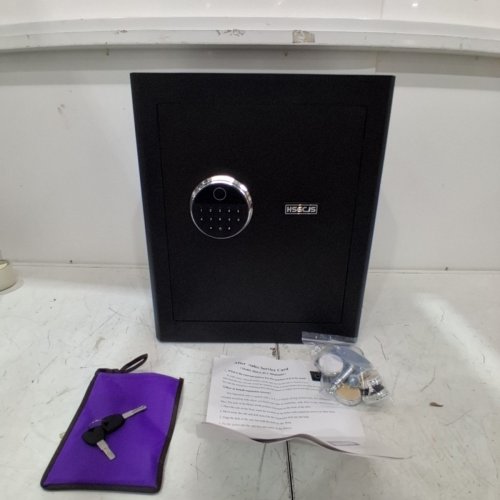 HSGCJS SECURITY SAFE WITH 3 WAYS TO OPEN - BIOMETRICS/PASSWORD/KEY - 1.2 CU.FT - BLACK (MODEL: HSGCJS-1-30Z) image 2