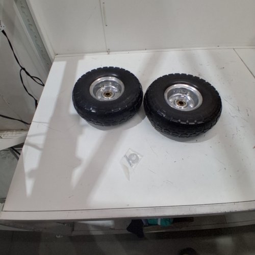 2PK GICOOL REPLACEMENT PNEUMATIC TIRE AND WHEEL - 4.10/3.50-4" - 10" - BLACK - (MODEL: ‎WH-RP3504S-2D) image 2