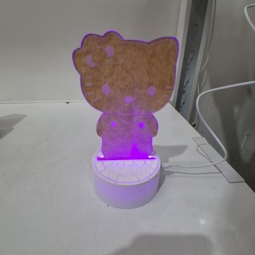 TOUCH-DIMMER HELLO KITTY-SHAPED LED LAMP - 6.5" - MULTICOLOUR image 2