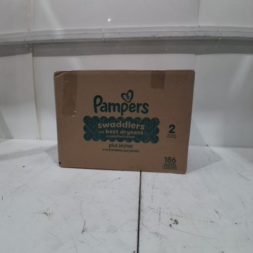 186PK PAMPERS SWADDLERS DISPOSABLE DIAPERS - SIZE 2 image 3