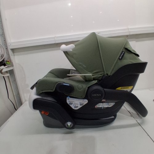 UPPABABY MESA V3 INFANT CAR SEAT WITH ADJUSTABLE EPP FOAM HEADREST, SIDE IMPACT PROTECTION, AND 4TH REBOUND CARRY HANDLE - 4LBS-35LBS MAX - EVELYN MEADOW GREEN (MODEL:1003-MSA-CA-EVE) image 5