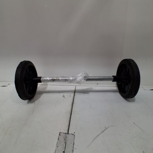 RUBBER GARBAGE TRASH CAN PULLEY WHEELS WITH HOLLOW SHAFT - UNIVERSAL FIT - BLACK (MODEL: 10F8ST1216GPCPZX) image 2