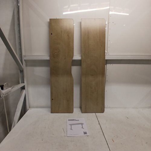 ELECTRIC STANDING DESK WITH MEMORY PRESETS, ANTI-COLLISION TECHNOLOGY, SOLID STEEL FRAME, CABLE MANAGEMENT TRAY, HOOKS, AND HEIGHT ADJUSTABLE - 48" X 24" - WHITE/MAPLE TOP (MODEL: S35) image 3