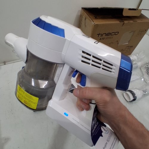 TINECO A10 ESSENTIALS LIGHTWEIGHT POWERFUL CORDLESS HANDHELD STICK VACUUM CLEANER WITH RECHARGEABLE BATTERY - WHITE/SPACE BLUE (MODEL: VA102300US) image 2