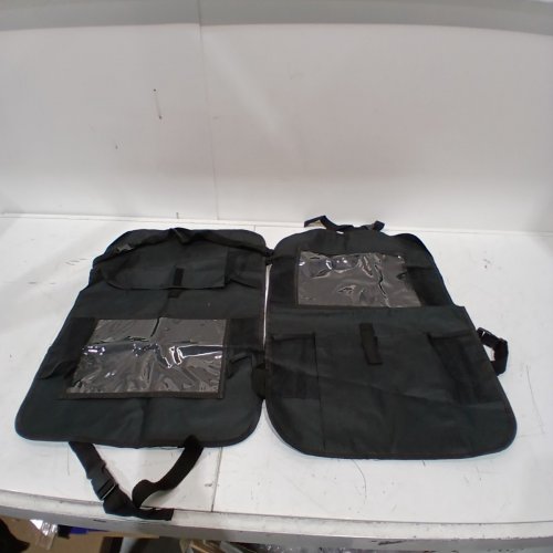 2PK BACK OF CAR SEAT MULTIFUNCTIONAL STORAGE BAGS - ONE SIZE FITS MOST - BLACK image 2