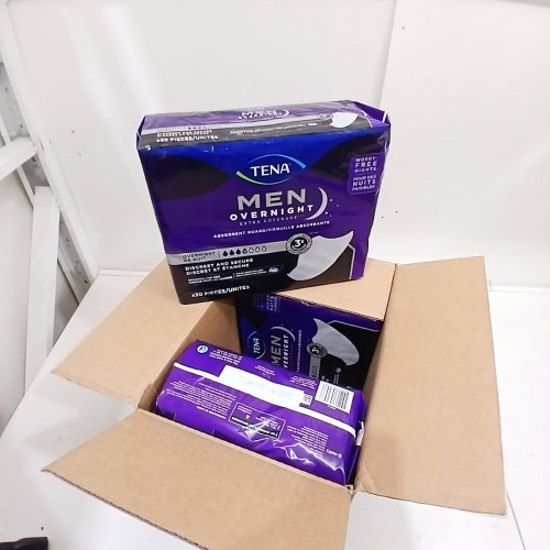 90PK MEN'S TENA INCONTINENCE OVERNIGHT PROTECTION/DISCRETE DISPOSABLE GUARDS - UNIVERSAL FIT - (MODEL: 057256) image 2
