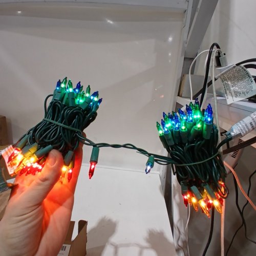 MINI STRING LED TWINKLING LIGHTS - 100 LIGHTS - 20FT 7.5" - MULTI-COLOUR image 2