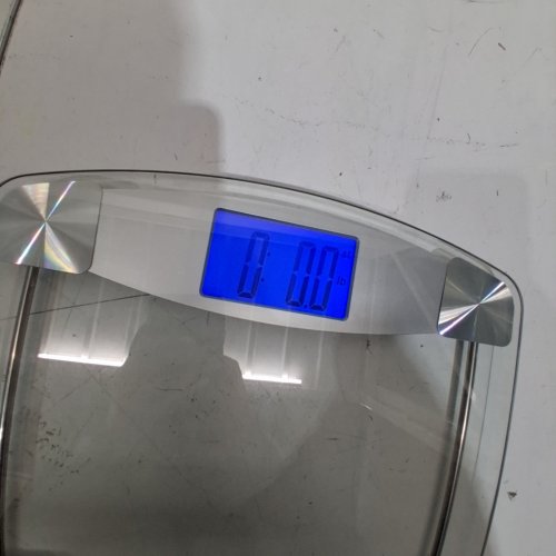 TAYLOR GLASS DIGITAL SCALE WITH WEIGHT TRACKING - 400LBS CAP - CLEAR (MODEL: 2737817) image 2