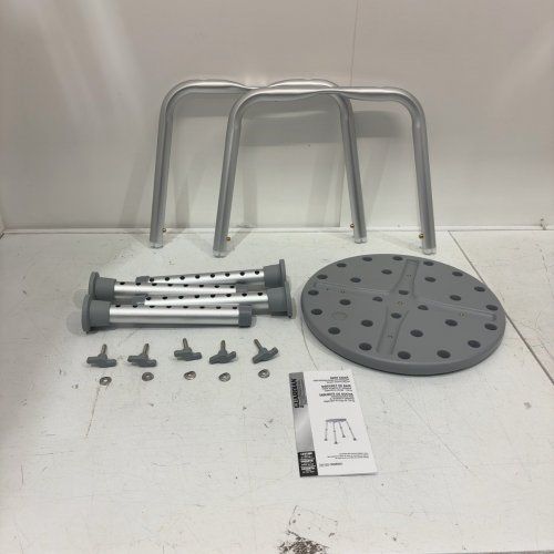 MEDLINE GUARDIAN NON-SLIP SHOWER/BATH STOOL WITH ADJUSTABLE HEIGHT - 13.5" - 20.5" - 300LB MAX CAPACITY - GREY (MODEL: G2-300KRX1) image 2