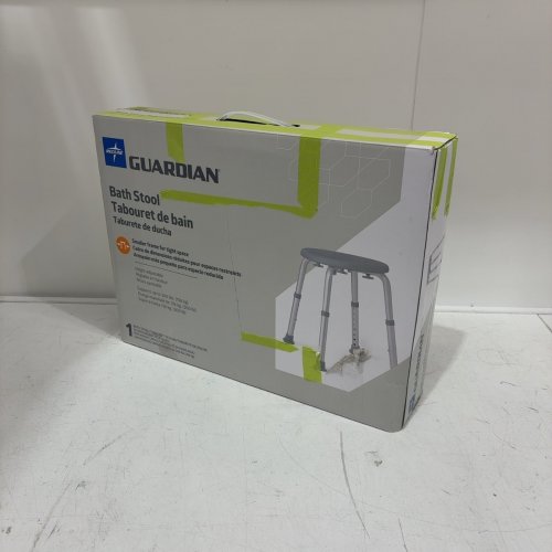 MEDLINE GUARDIAN NON-SLIP SHOWER/BATH STOOL WITH ADJUSTABLE HEIGHT - 13.5" - 20.5" - 300LB MAX CAPACITY - GREY (MODEL: G2-300KRX1) image 3