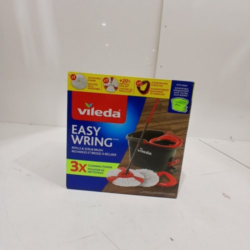 3PC VILEDA EASY WRING MOP REFILLS & SCRUB BRUSH HEAD image 5