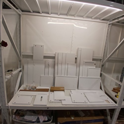 HAUOMS OVE RTHE TOILET STORAGE CABINET WITH DOORS - 8.7" X 69" X 35.5" - WHITE (MODEL: AJ-DJ505637) image 4