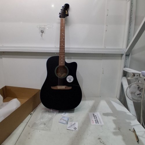FENDER CALIFORNIA DEBUT REDONDO CE SERIES ACOUSTIC GUITAR WITH BUILT-IN TUNER - RIGHT HAND - BLACK (MODEL: CWCL25001809) image 2