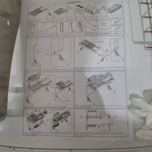STAINLESS STEEL OVER THE SINK DISH DRYING RACK - SILVER image 5