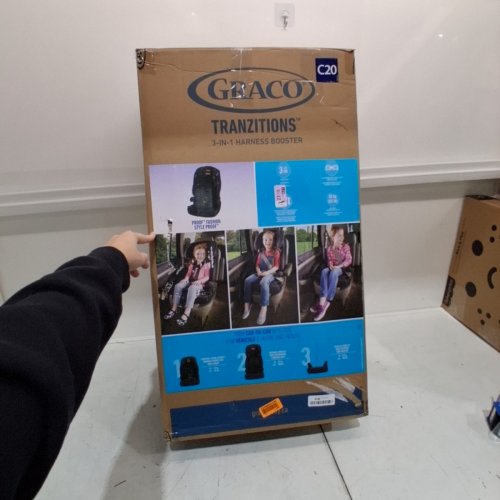 GRACO TRANZITIONS 3-IN-1 HARNESS BOOSTER SEAT - 22-100LBS - PROOF BLACK (MODEL: 2035724) image 9