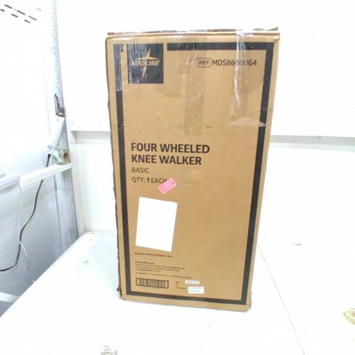 MEDLINE GENERATION 4 BASIC 4-WHEELED KNEE WALKER - 300LB MAX - BLACK (MODEL: MDS86000G4) image 5