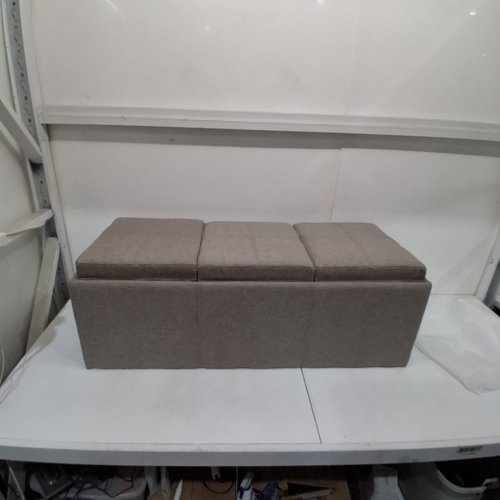 SIMPLI HOME AVALON UPHOLSTERED LINEN STORAGE OTTOMAN - CLOUD GREY (MODEL: 3AXCAVA-OTTBNCH-02-CLG) image 6