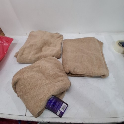 3PK COTTON BATH TOWELS- 27" X 54" - TAUPE image 3