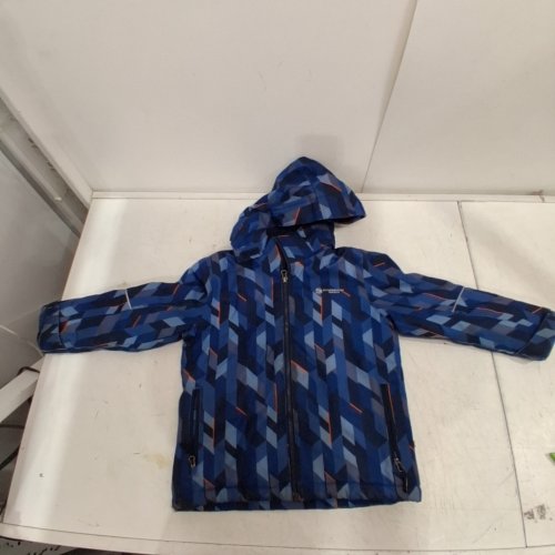 BOYS STORMPACK HOODED SNOW JACKET - SIZE 6 - BLUE/GEOMETRIC PRINT image 2