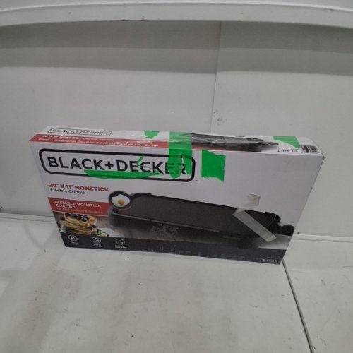 BLACK+DECKER FAMILY SIZED CORDED ELECTRIC GRIDDLE - 20" X 11" - BLACK (MODEL: GD2011BC) image 5