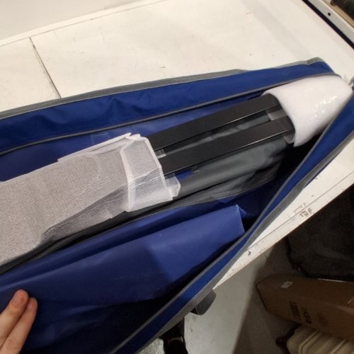 EVER ADVANCED OVERSIZED CAMPING COT WITH ZIPPER STORAGE BAG -41" WIDE- 550LB - BLUE image 3