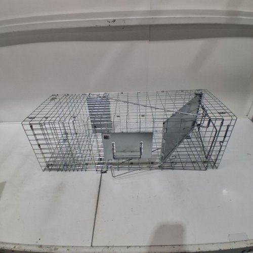 VEVOR HUMANE FOLDING ANIMAL TRAP - 31" X 10" X 12" - SILVER (MODEL: LB-28A) image 2