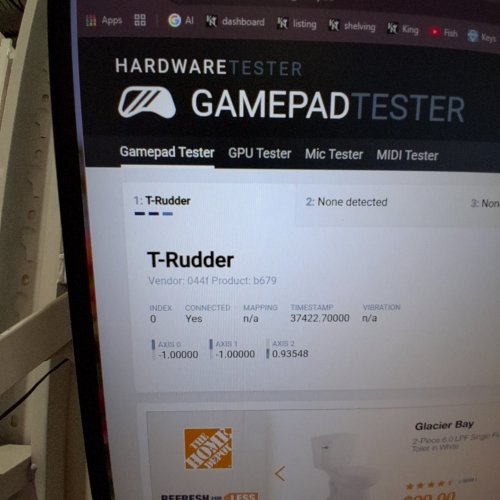 THRUSTMASTER TFRP RUDDER PEDALS FOR FLIGHT SIMULATORS - COMPATIBLE WITH XBOX ONE, WINDOWS, PLAYSTATION 5, 4 (PS5, PS4), XBOX SERIES X - BLACK (MODEL: TFRP RUDDER) image 2