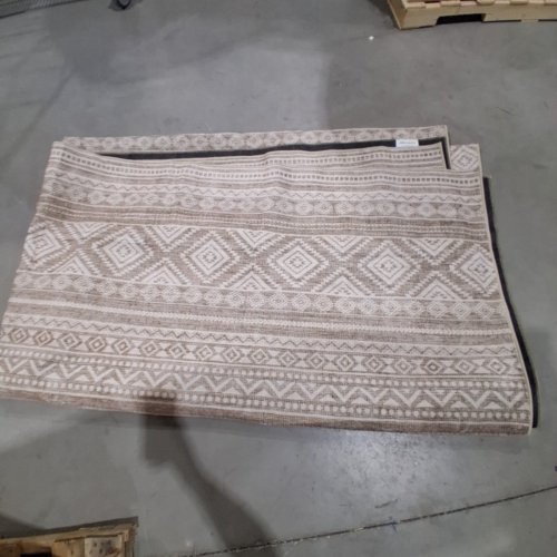 COTILED BOHO AREA RUG - 10FTX12FT - WHITE/BROWN (MODEL: J24025M) image 3
