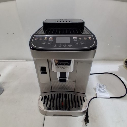 DELONGHI MAGNIFICA DUO AUTOMATIC ESPRESSO MACHINE, MILK FROTHER, 20 ONE-TOUCH RECIPES - SILVER - (MODEL:ECAM33080SXB) image 4