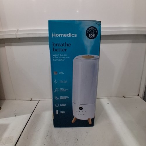 HOMEDICS WARM & COOL MIST ULTRASONIC HUMIDIFIER - 2 GAL, 506 SQ. FT - WHITE - (MODEL: UHE-WMTF93) image 2