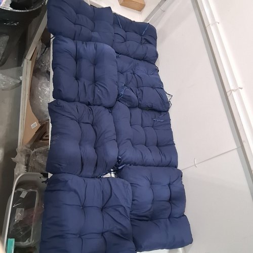 8PK OUTDOOR CHAIR CUSHIONS - NAVY BLUE image 2