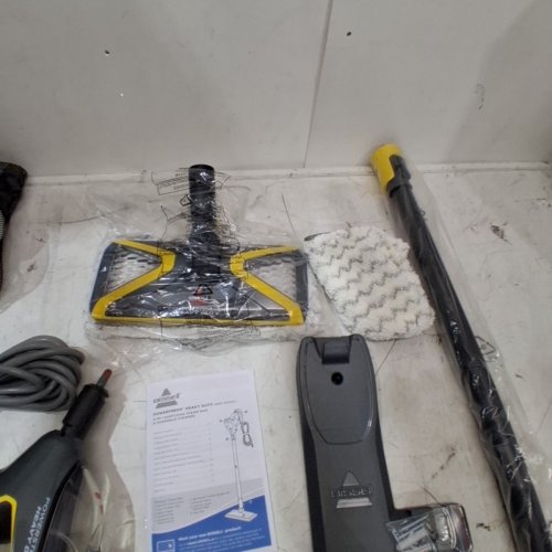 3-IN-1 BISSELL HEAVY DUTY HANDHELD STEAM MOP AND CLEANER AND ACCESSORIES- BLACK/YELLOW (MODEL: 2685B) image 4