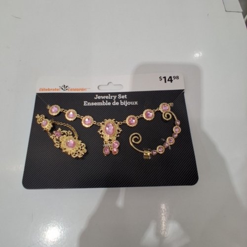 3PC WAY TO CELEBRATE! JEWELRY ACCESSORY SET - OSFM - GOLD PINK image 2
