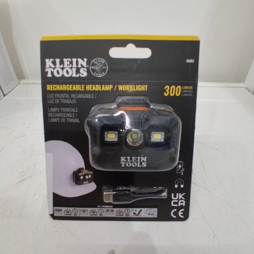 KLEIN TOOLS RECHARGE HEADLAMP FABRIC STRAP ALL DAY RUNTIME - 300 LUMENS - BLACK (MODEL:56062) image 2